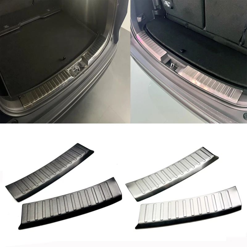 Auto Achterbumper Beschermer voor Crv 2019-2022, Auto Kofferbak Dorpellijst Strip Rubberen Antikras Sierafdekking Tape Duurzame,Suv 104cm-B-Carbon fiber look