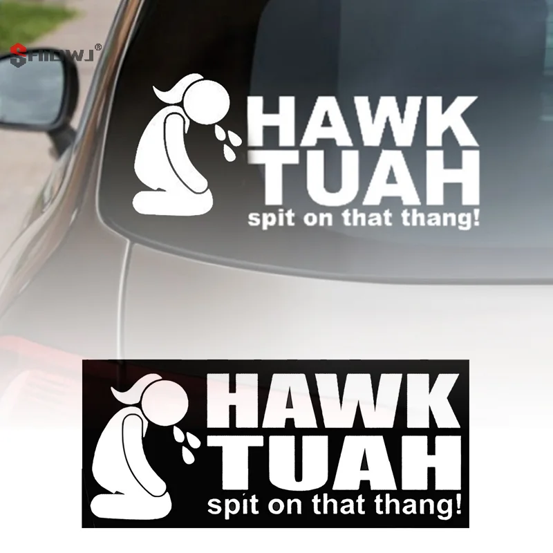 

Виниловые наклейки Hawk Tuah на такую одежду, смешные вирусные Стикеры для автомобилей, грузовиков, коробок, ноутбуков, водонепроницаемые автомобильные наклейки