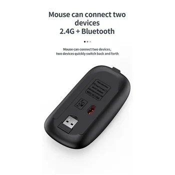 Jomaa Slim Rechargeable Bluetooth Keyboard and Mouse Set for Laptop Computer 2.4G USB Wireless Keyboard and Mouse Combo 6