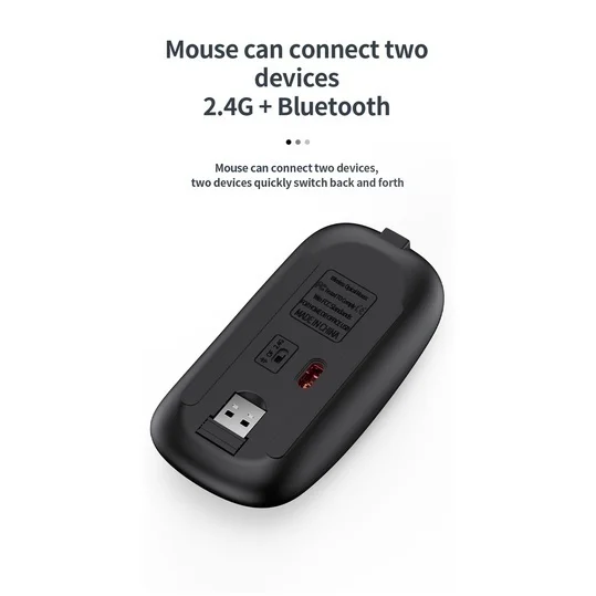 Jomaa Slim Rechargeable Bluetooth Keyboard and Mouse Set for Laptop Computer 2.4G USB Wireless Keyboard and Mouse Combo 6