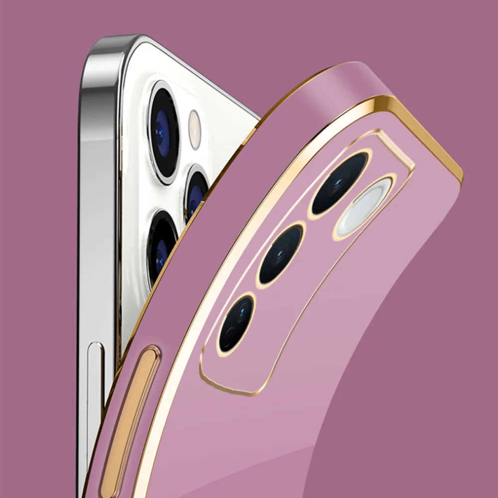 Bling Soft Shockproof Square Plating Phone Case
