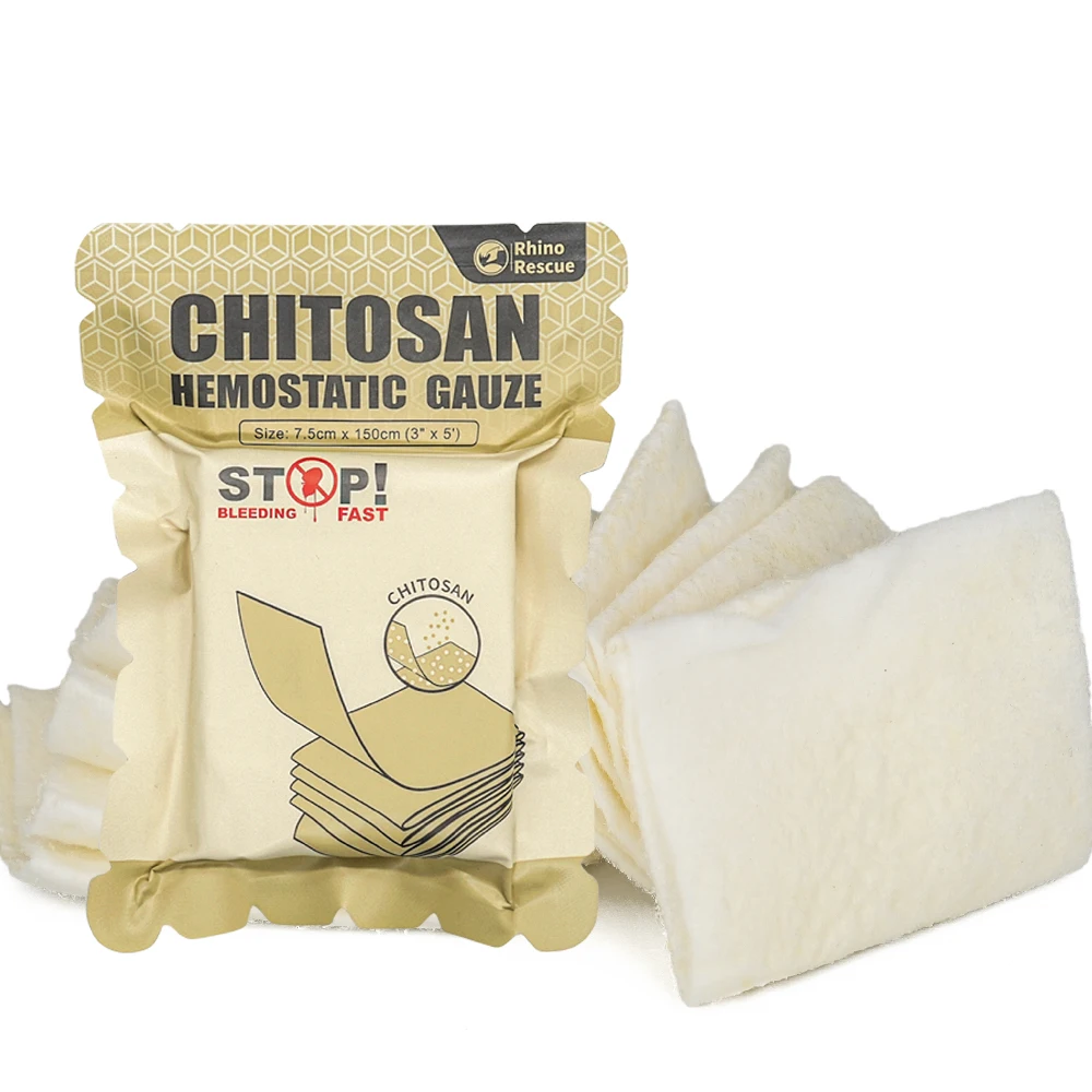 Wound Bandage Medical Wound Dressing Rhino Rescue Chitosan Hemostatic Gauze Wound Emergency Bandage