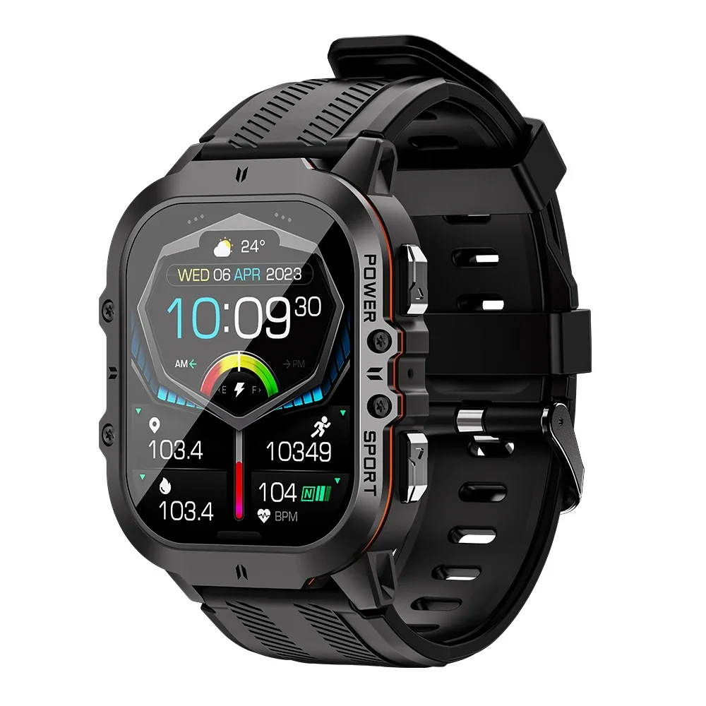 

Oukitel BT20 2024 Rugged Smartwatch Sport Smart Watch For Men 350mAh BT 5.2 1.96 Inch AMOLED Display Men's Smartwatch