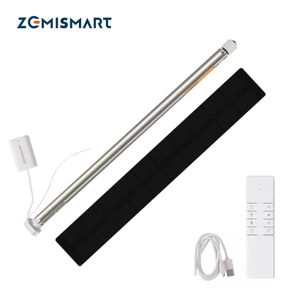 Zemismart-zigbee Roller Shade Blinds Motor Motor Elétrico Recarregável Tuya Alexa Google Home 17 mm 25 mm 28 mm Tube