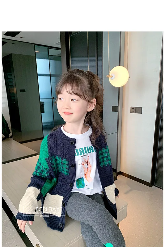Children's Fashionable Long sleeved Top Children's Clothing Girls' Knitted  Cardigan Sweater 2023 Spring New Fashion Button Coat - AliExpress