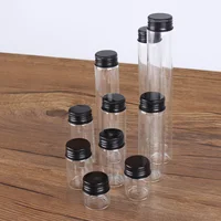 24pcs 10ml-100ml Glass Bottles with Black Aluminum Caps Spice Jar Glass Containers Decorative Bottles for Wedding Craft DIY Gift 1