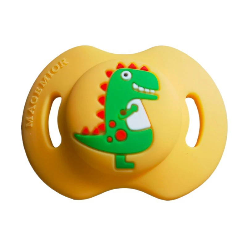 Silicone Pacifier Baby Full Silicone Pacifier Baby Internet Celebrity Weaning Tool Sleeping Thumb-shaped Cute Creative Pacifier