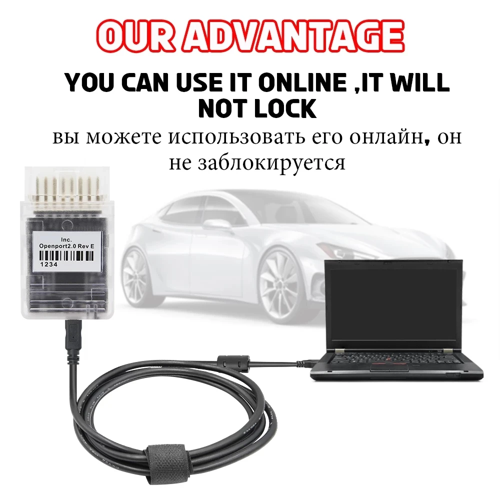 Auto Chip Tuning Tool Cable, trabalhando on-line Full Chip Tactrix Openport 2.0 Openport2 J2534 PassThru Open Port 2 0 com ECU Flash