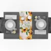 Sunflower Linen Table Runner Spring Flowers Dresser Scarf Table Runner Kitchen Family Dinner Banquet Wedding Holiday Party Decor 3