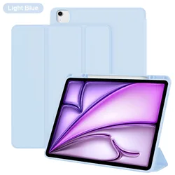 Versatile Tablet Case with Pencil Holder and Auto Wake/Sleep Function (Light Blue)