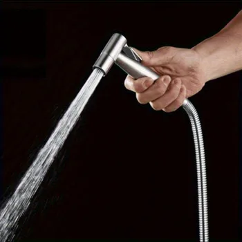 Pistola a spruzzo per WC da bagno portatile in acciaio inossidabile per pulitore da esterno per bagno