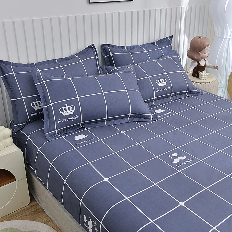 High Quality Fitted Sheet 90/180/150x200 Cm Mattress Cover Elastic Band Bed Sheet Queen King Size No Pillowcases Included 3