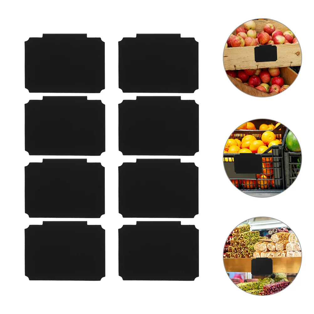 8 Pcs Label Holder Message Board Storage Crate Basket Labels Commodity DIY Clip Pp on Pantry Organization for Bins 12 pcs label holder message board storage bins labels clip on for basket rewritable tags pp diy removable clips