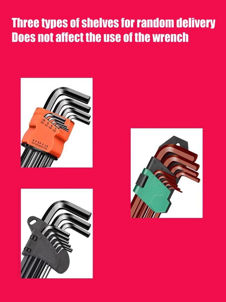 Description Picture 3 of item9Pcs Torx Star Wrench Kits Set Allen Keys Hexagon Hex Head Spanner Keys Set Double End L Type Star Screwdriver Hand Repair Tools