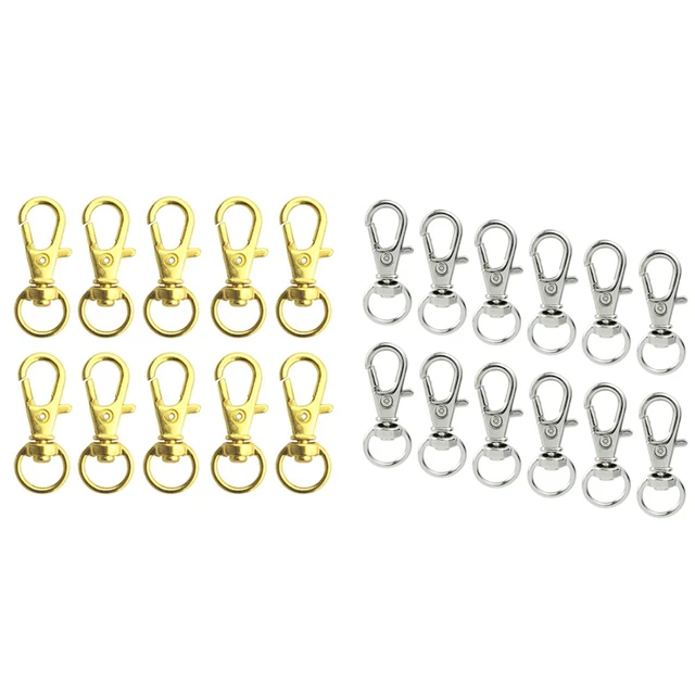 50 Pcs Swivel Clasps Lanyard Snap Hook,Metal Swivel Lanyard Snap