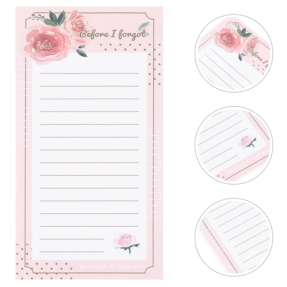 

1 Book Memo Pad Fridge Magnetic Notepad To-Do-List Notepad Fridge Magnetic Backing Note Pads