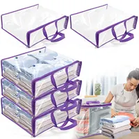 5Pcs Clothes Storage Bags PVC Waterproof Bed Sheet Bedding Dustproof Transparent Organizer Bag for Home Multipurpose Packing 1