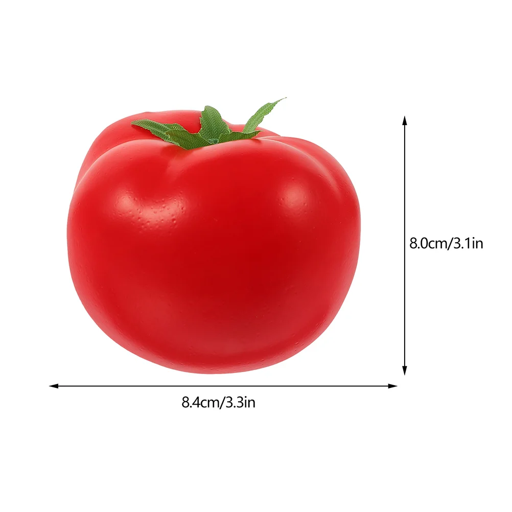 6 Pcs Imitation Tomato Faux Greenery Tomatoes Kitchen Decoration Props Fake Vegetable Models Artificial Pops Plastic Foam Nurse