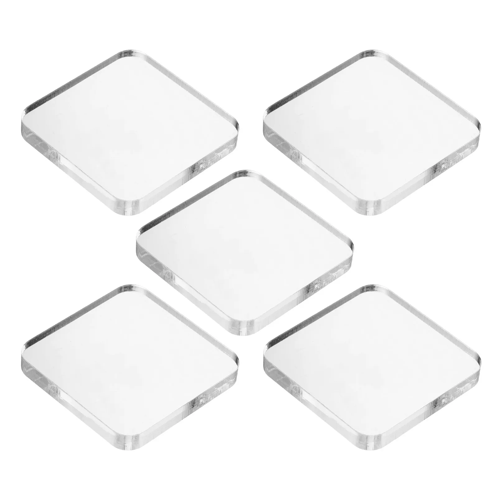 5Pcs 아크릴 장 투명 스탬프 블록 10Cm 필수 스크랩북 DIY 공예 제작 도구 세트 장식 블랭크