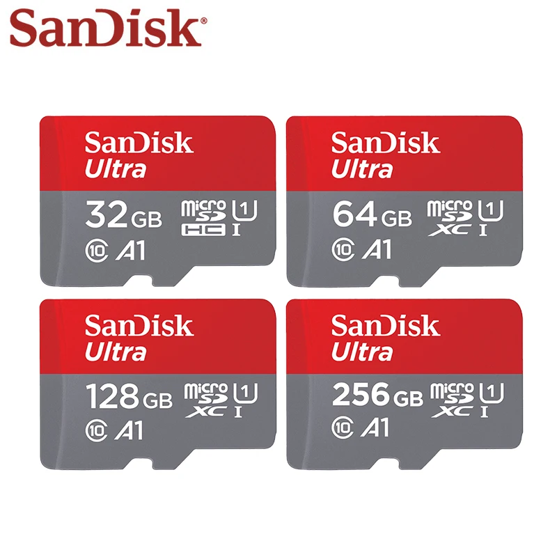 SanDisk carte Micro SD, 256 go/128 go/64 go/32 go/98 mo/s, classe 10, A1, TF, mémoire Flash