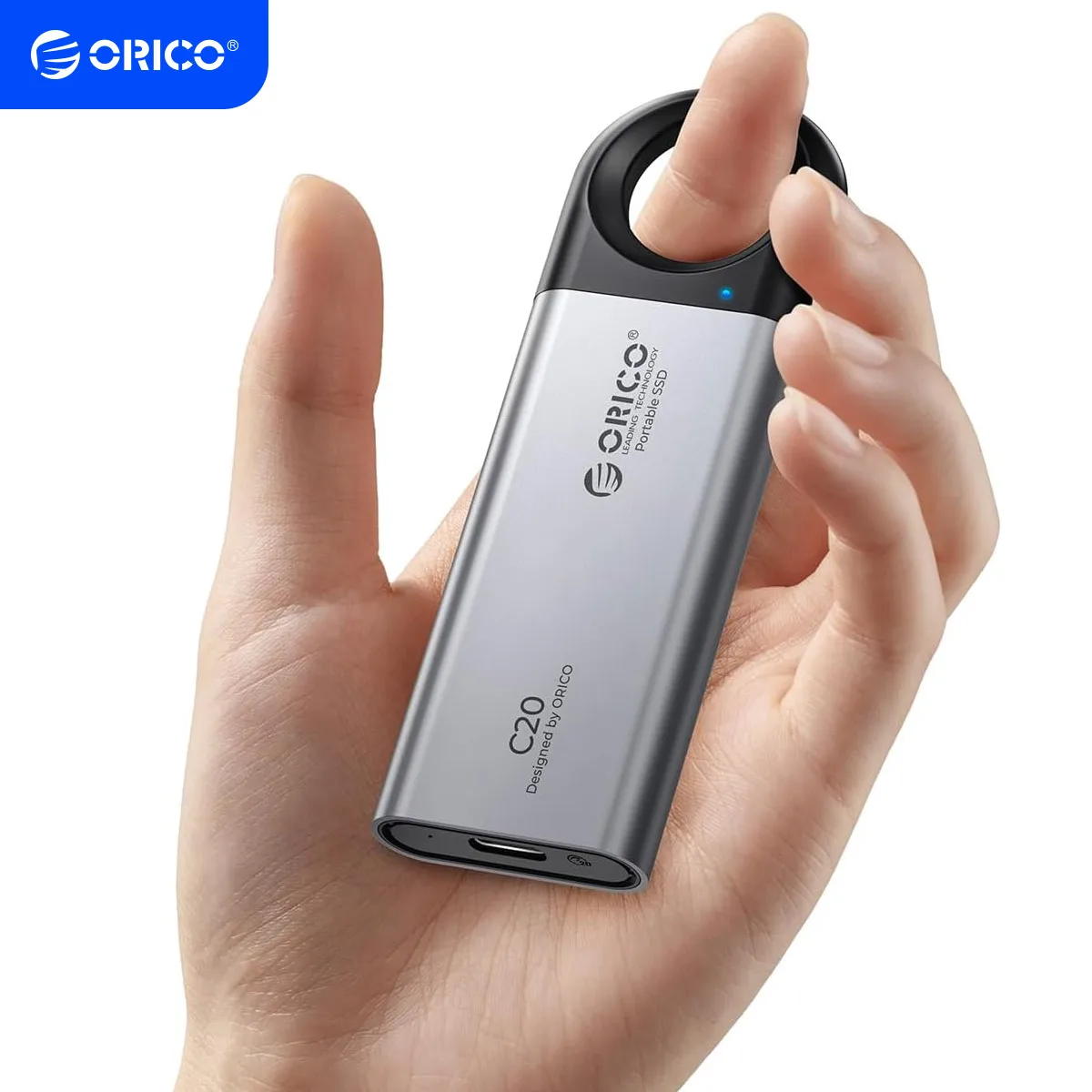 오리코 포터블 SSD, 최대 2100MB/s, USB 3.2 Gen 2 * 2 USB-C, 외장형 솔리드 스테이트 드라이브, 윈도우, 맥 및 A와 호환