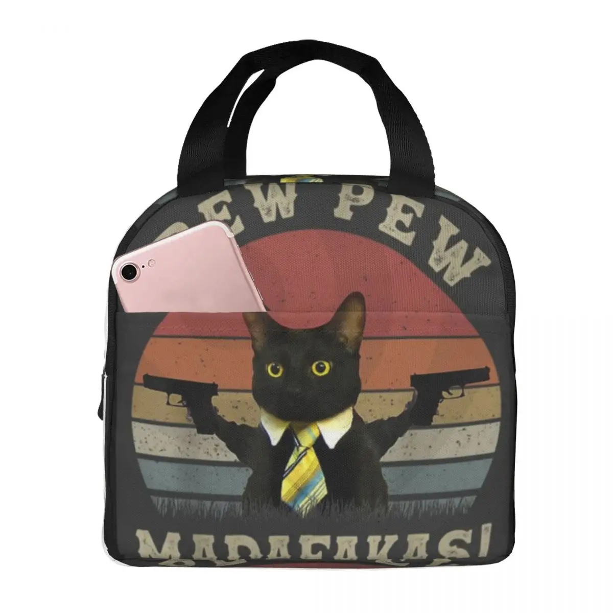 

Pew Madafakas Lunch Bag Unisex Portable Cooler Thermal Insulated Lunch Box Picnic Storage Food Bento Box