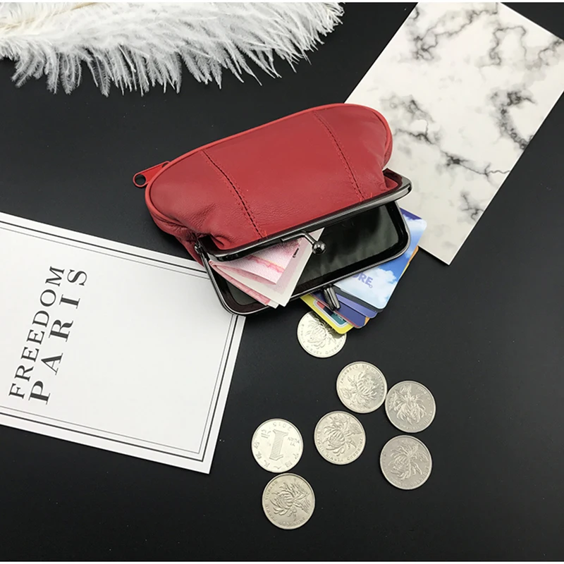 Women Mini Coin Purse Female Genuine Leather Sheepskin Metal Hasp Change Card Holder Small Wallet Money Bag BELLO TUTTI Original