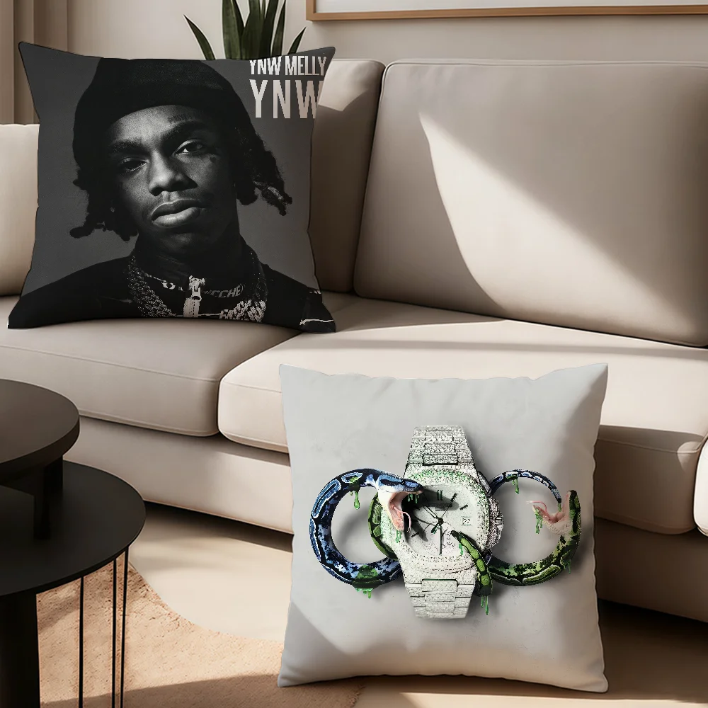 Pillow Case Rapper Singer YNW Melly Pillow Case Office Cushions Suitable For Sofa Car ...
