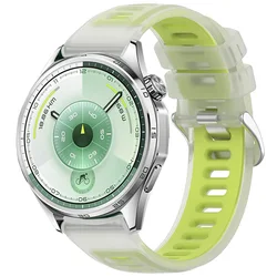 Sport Silicone Strap for Huawei Watch - 46mm Bracelet Wristband (Transparent Lime)