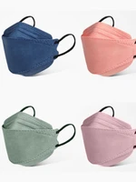 100 pieces face Masks 4d Morandi color fish shaped four layer color dust and droplet preve маска  mascarillas  masque 2