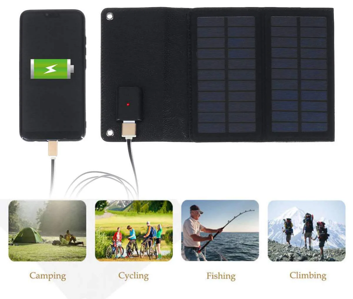 600W Foldable Solar Phone Charger 3