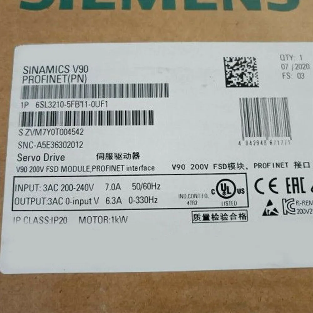 

В наличии 6SL3210-5FB11-0UF1
