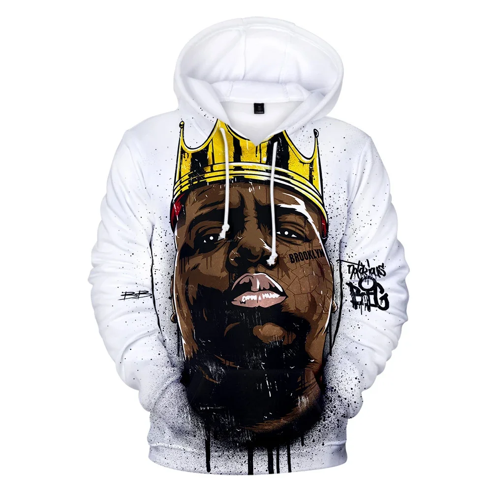 

Notorious B.I.G. Notebooks Men and Women 3D Print Hip Hop Hoodies, Casual Pullover, Sweaters, Harajuku, Biggie Smalls, Rapper