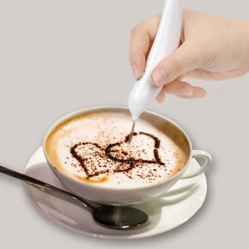  Latte Art Pen, Cinnamon Pen White Coca Latte Pen