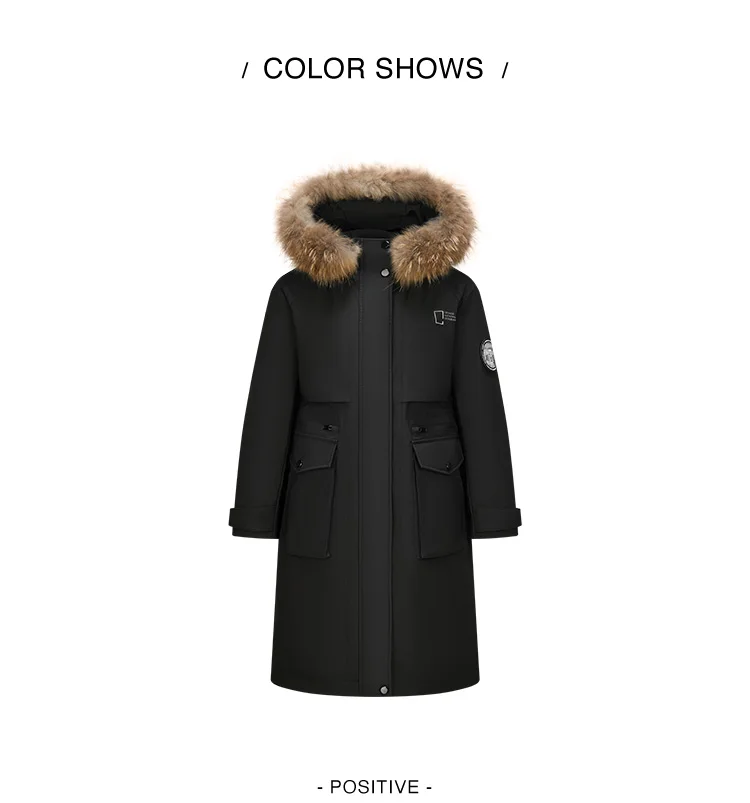 Women Goose Down Jacket | Waterproof Winter Coat with Thermal Insulation & Loose Fit Design