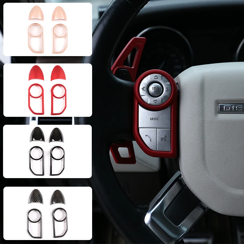 

For Land Rover Range Rover Sport Voque Evoque Velar Discovery 5 ABS Steering Wheel Button Decorative Frame Car Accessories