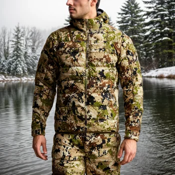 Men's Fall Winter Keven light camouflage hunting down jacket 1