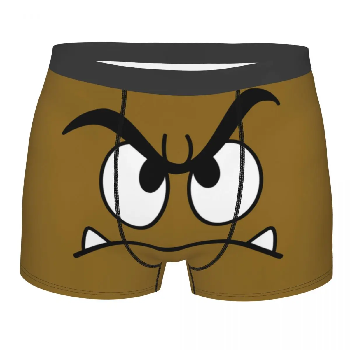 

Мужские дышащие боксеры Goomba, коричневые шорты с принтом в виде мультяшной игры, подарок на день рождения