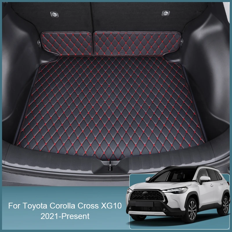 

1pc Car PU Leather Trunk Mat Rear Liner Cargo For Toyota Corolla Cross XG10 2021-2024 Waterproof Carpet Tray Protector Accessory