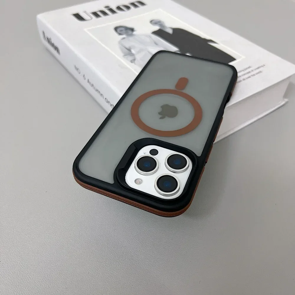Luxury Magnetic Matte Translucent Armor Shockproof Case with Magsafe Wireless Charging Compatibility
