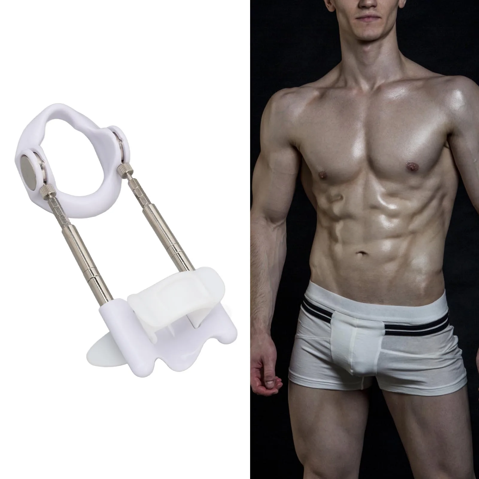 Penis Traction Device Strength Training Wearable Adjust Size Bracket Stretcher Tools For Men Men Penis Stretcher Bracket