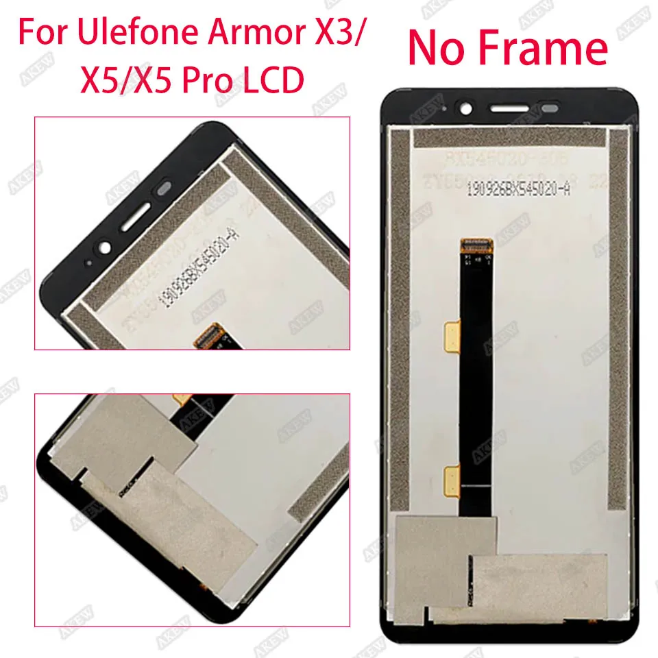 Ulefone Armor X3 LCD 디스플레이 용 원본 ULEFONE Armor X5 X5 PRO 터치 스크린 Armor X9 X10 Pro Dizitizer 어셈블리 교체