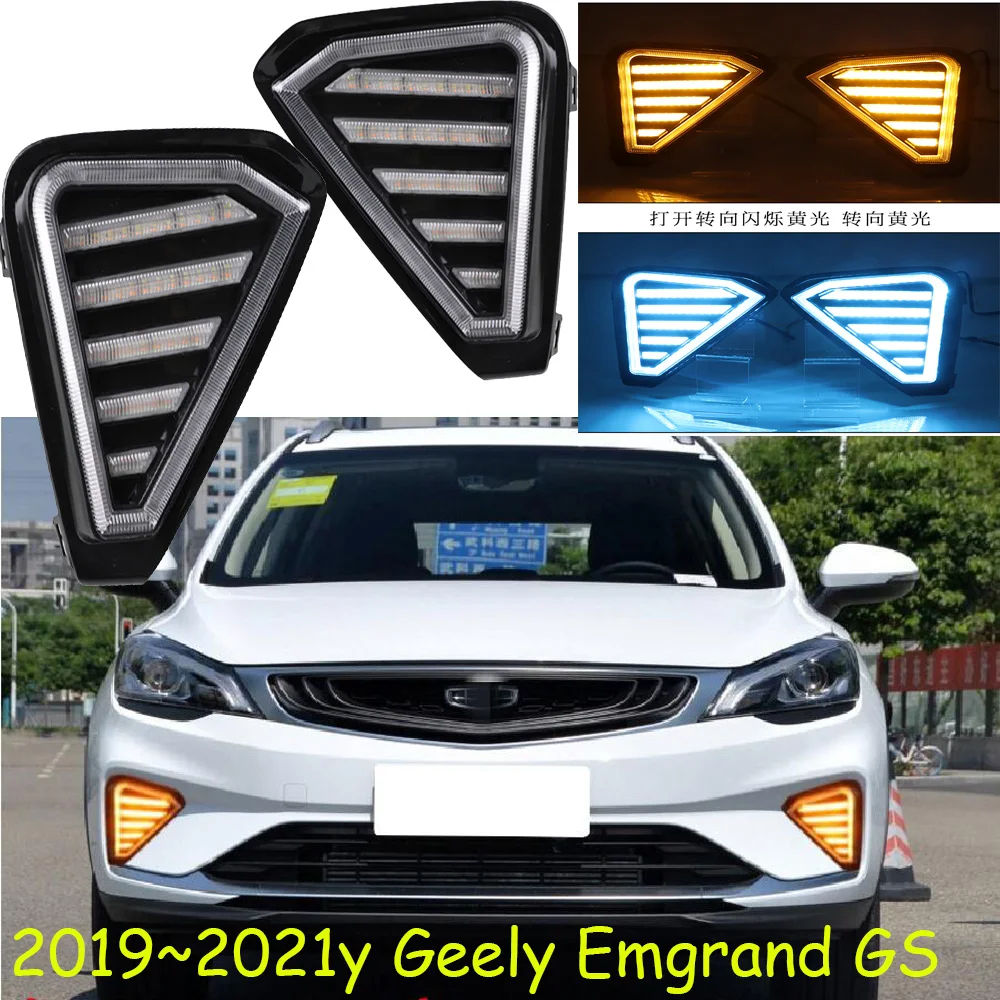 

Car bumper headlight for Geey Emgrand GS daytime light 2019~2022y DRL car accessories LED headlamp Geey Emgrand GS fog light