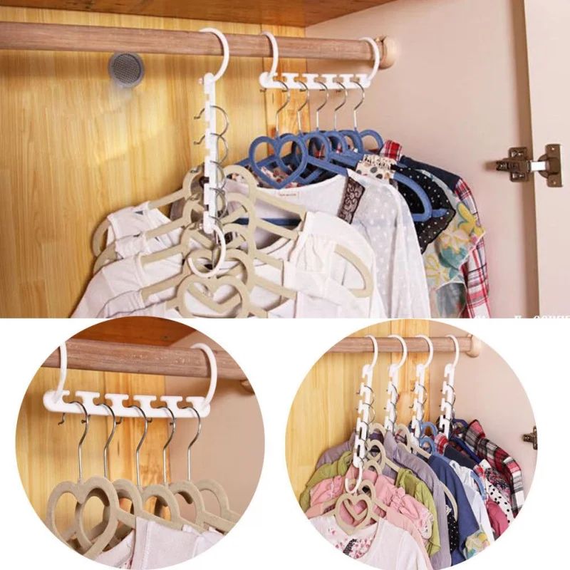 Multi-Functional Folding Clotheshorse Space Saving Cloth Hanger Hook Magic Clothes Hanger Closet Organizer Travel Hotel Hangers