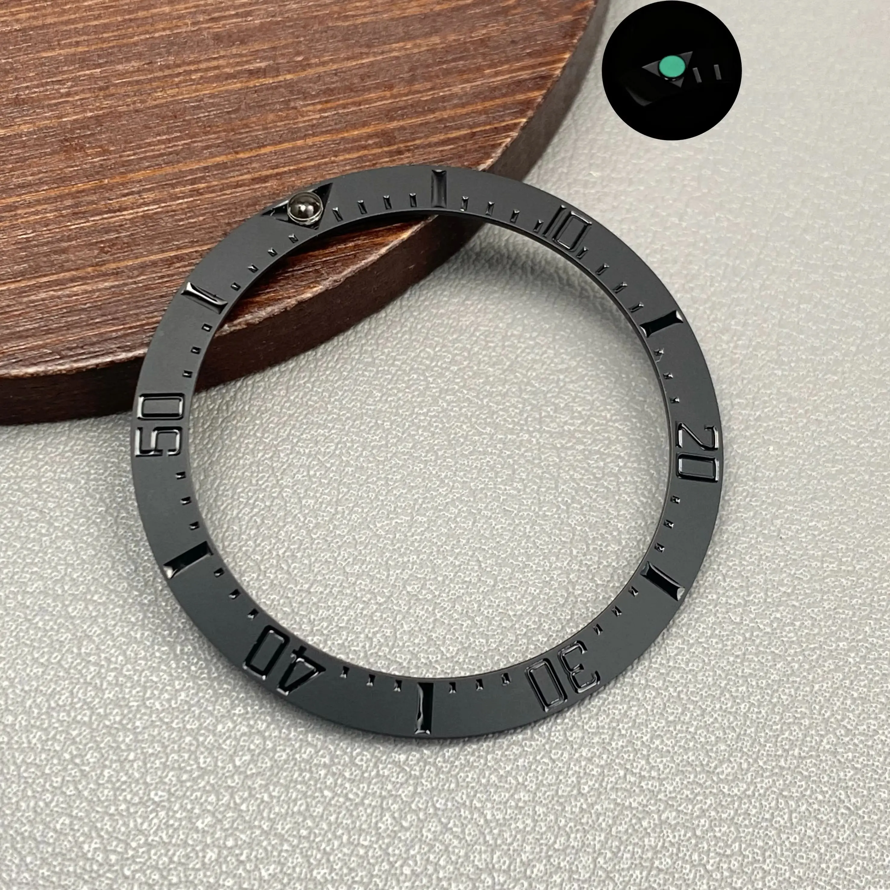 Ceramic Blue-Green Lumi Bezel Insert