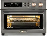 Infrared Heating Air Fryer Toaster Oven, Extra Large Convection Oven 10-in-1 Combo, 6-Slice Toast, Enamel Baking Pan 1