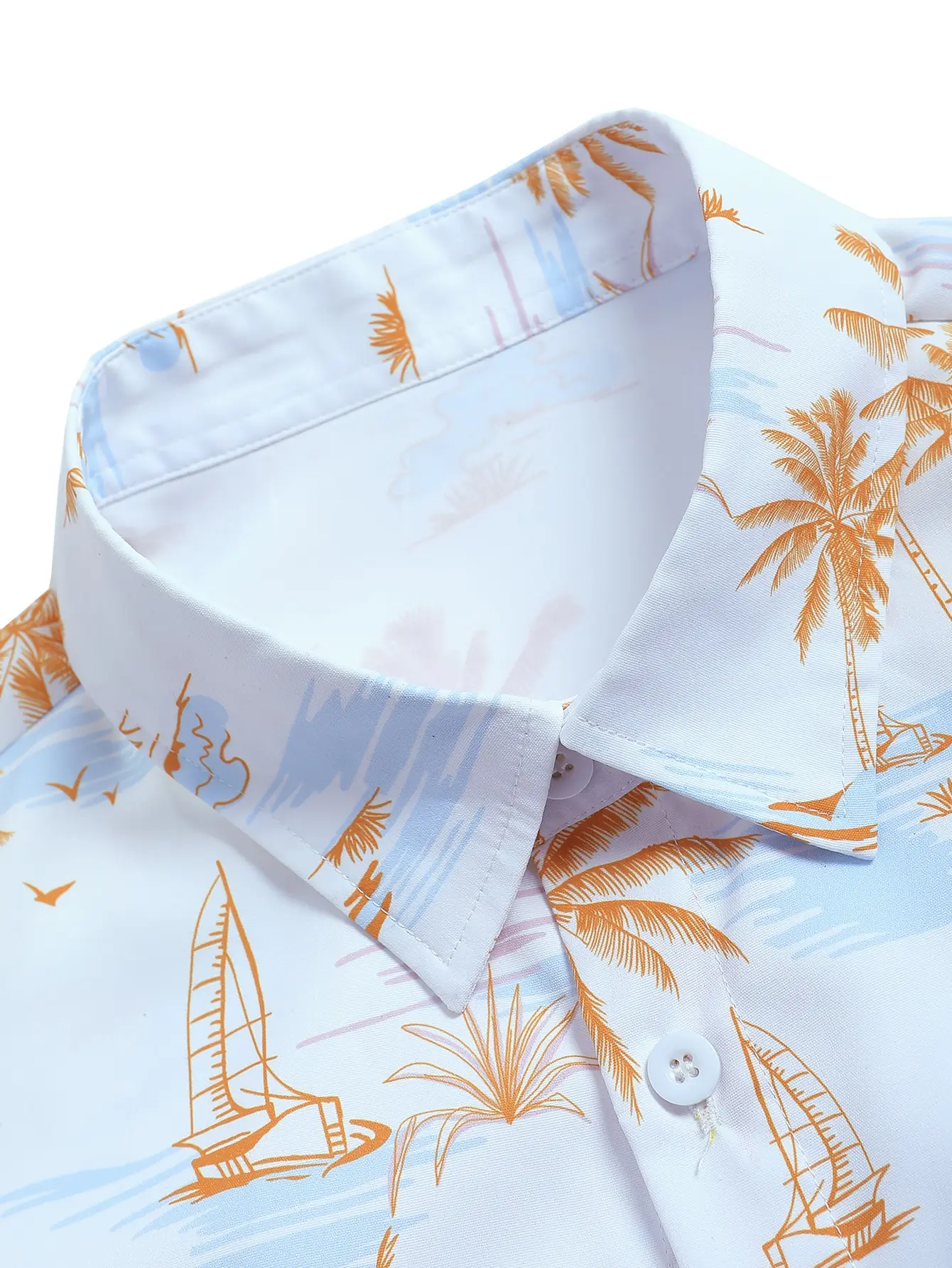 Y2k Street Men's Super Hot Random Tropical Printed Shirt and Drawstring Waist Shorts