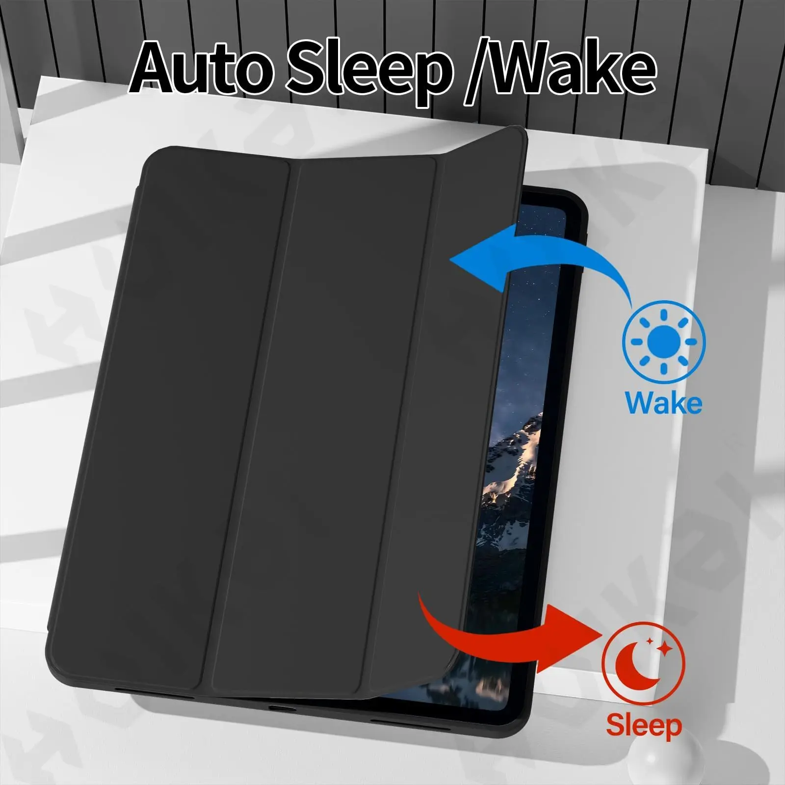 Elegant Trifold PU Leather Stand Case