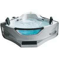 Corner Whirlpool Bathtub, Triangular Glass Spa Pool, 59 Inches Long X 59 Inches Wide X 25 Inches High Bathtubs & Whirlpools 2