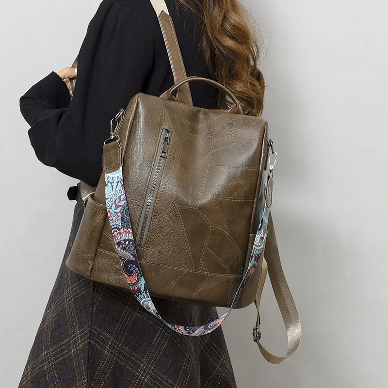 Vintage Women's Backpack 2024 New Large Capacity Outdoor Travel Backpack Casual Ladies Bag